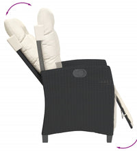 5-tlg. Garten-Essgruppe mit Kissen Schwarz Poly Rattan