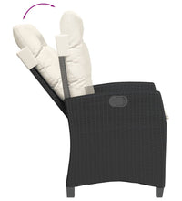 7-tlg. Garten-Essgruppe mit Kissen Schwarz Poly Rattan