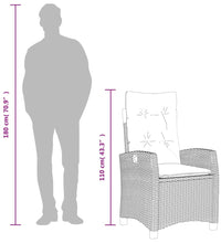 7-tlg. Garten-Essgruppe mit Kissen Schwarz Poly Rattan