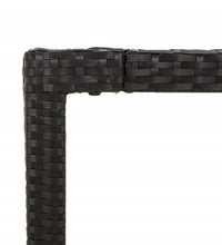 5-tlg. Garten-Essgruppe mit Kissen Schwarz Poly Rattan