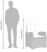 7-tlg. Garten-Essgruppe mit Kissen Schwarz Poly Rattan