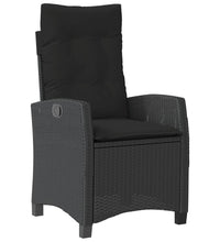 7-tlg. Garten-Essgruppe mit Kissen Schwarz Poly Rattan