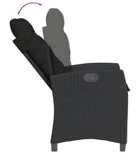 7-tlg. Garten-Essgruppe mit Kissen Schwarz Poly Rattan