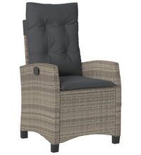 5-tlg. Garten-Essgruppe mit Kissen Grau Poly Rattan