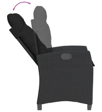 9-tlg. Garten-Essgruppe mit Kissen Schwarz Poly Rattan