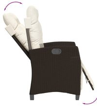 9-tlg. Garten-Essgruppe mit Kissen Braun Poly Rattan