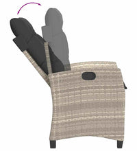 9-tlg. Garten-Essgruppe mit Kissen Hellgrau Poly Rattan