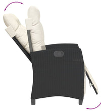 9-tlg. Garten-Essgruppe mit Kissen Schwarz Poly Rattan