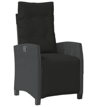 3-tlg. Garten-Essgruppe mit Kissen Schwarz Poly Rattan
