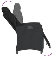 3-tlg. Garten-Essgruppe mit Kissen Schwarz Poly Rattan