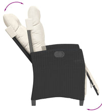 9-tlg. Garten-Essgruppe mit Kissen Schwarz Poly Rattan