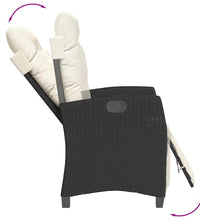 9-tlg. Garten-Essgruppe mit Kissen Schwarz Poly Rattan