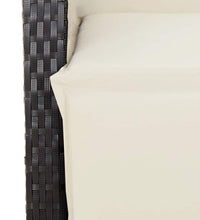 9-tlg. Garten-Essgruppe mit Kissen Schwarz Poly Rattan