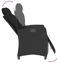 9-tlg. Garten-Essgruppe mit Kissen Schwarz Poly Rattan