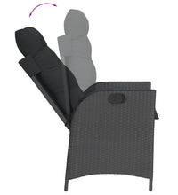 7-tlg. Garten-Essgruppe mit Kissen Schwarz Poly Rattan