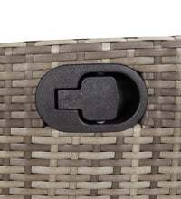 7-tlg. Garten-Essgruppe mit Kissen Grau Poly Rattan