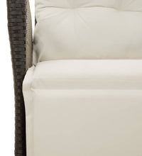 7-tlg. Garten-Essgruppe mit Kissen Schwarz Poly Rattan