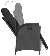 5-tlg. Garten-Essgruppe mit Kissen Schwarz Poly Rattan