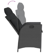 5-tlg. Garten-Essgruppe mit Kissen Schwarz Poly Rattan