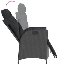 7-tlg. Garten-Essgruppe mit Kissen Schwarz Poly Rattan
