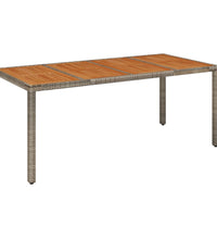 9-tlg. Garten-Essgruppe mit Kissen Grau Poly Rattan