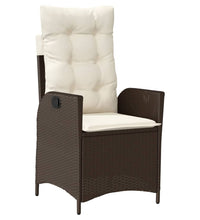 9-tlg. Garten-Essgruppe mit Kissen Braun Poly Rattan