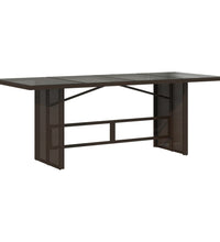 9-tlg. Garten-Essgruppe mit Kissen Braun Poly Rattan