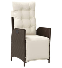 9-tlg. Garten-Essgruppe mit Kissen Braun Poly Rattan