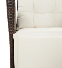 9-tlg. Garten-Essgruppe mit Kissen Braun Poly Rattan