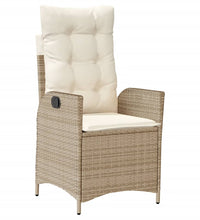 9-tlg. Garten-Essgruppe mit Kissen Beige Poly Rattan