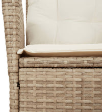 9-tlg. Garten-Essgruppe mit Kissen Beige Poly Rattan
