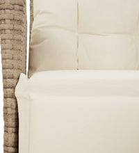 9-tlg. Garten-Essgruppe mit Kissen Beige Poly Rattan