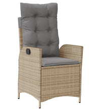 7-tlg. Garten-Essgruppe mit Kissen Beigemischung Poly Rattan