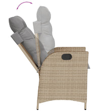 7-tlg. Garten-Essgruppe mit Kissen Beigemischung Poly Rattan