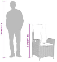 9-tlg. Garten-Essgruppe mit Kissen Beigemischung Poly Rattan