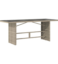 9-tlg. Garten-Essgruppe mit Kissen Hellgrau Poly Rattan