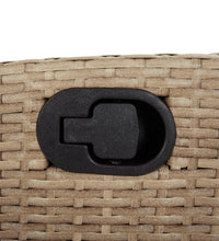 9-tlg. Garten-Essgruppe mit Kissen Beige Poly Rattan