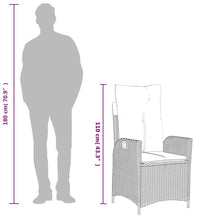 7-tlg. Garten-Essgruppe mit Kissen Beigemischung Poly Rattan