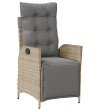 9-tlg. Garten-Essgruppe mit Kissen Beigemischung Poly Rattan