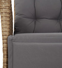 9-tlg. Garten-Essgruppe mit Kissen Beigemischung Poly Rattan