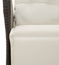 3-tlg. Garten-Essgruppe mit Kissen Schwarz Poly Rattan