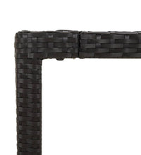 3-tlg. Garten-Essgruppe mit Kissen Schwarz Poly Rattan