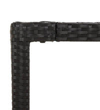 5-tlg. Garten-Essgruppe mit Kissen Schwarz Poly Rattan