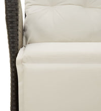 5-tlg. Garten-Essgruppe mit Kissen Schwarz Poly Rattan