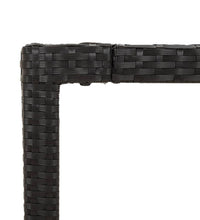 3-tlg. Garten-Essgruppe mit Kissen Schwarz Poly Rattan