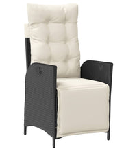 9-tlg. Garten-Essgruppe mit Kissen Schwarz Poly Rattan