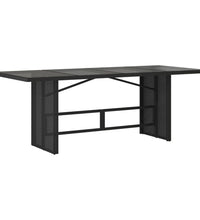9-tlg. Garten-Essgruppe mit Kissen Schwarz Poly Rattan
