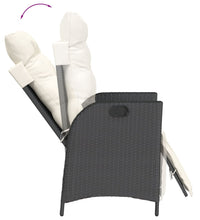 9-tlg. Garten-Essgruppe mit Kissen Schwarz Poly Rattan