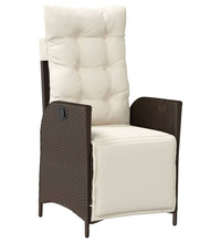 9-tlg. Garten-Essgruppe mit Kissen Braun Poly Rattan