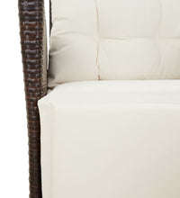 9-tlg. Garten-Essgruppe mit Kissen Braun Poly Rattan